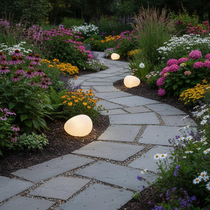 LunaStone | Solar Outdoor Pebble Stone Light, Waterproof LED Pathway Light for Garden Outdoor Lighting