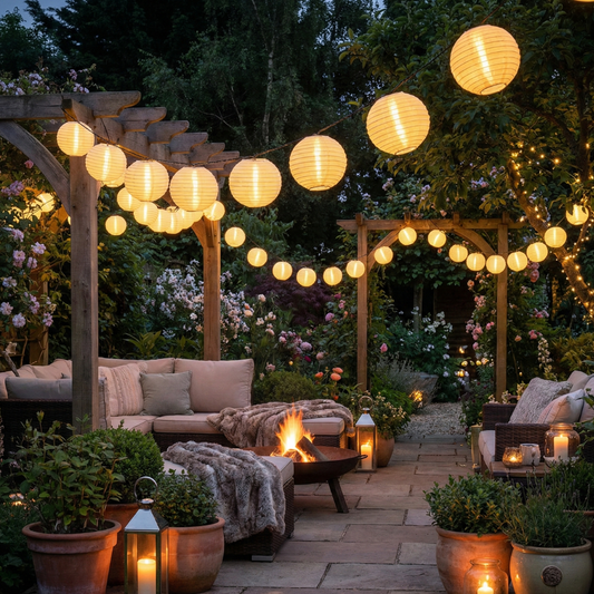 Solar Lantern String Lights | Waterproof Art Deco Patio Lights for Outdoor Decor Outdoor Lighting