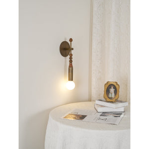 Toam Brass & Marble Wall Lamp