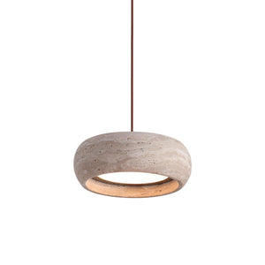 Travertine Drum Pendant Light