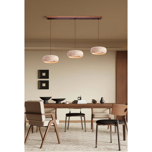 Travertine Drum Pendant Light