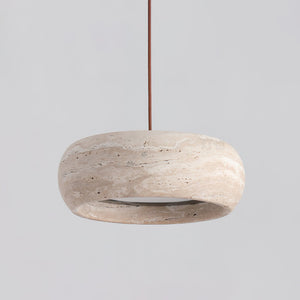 Travertine Drum Pendant Light