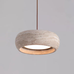 Travertine Drum Pendant Light