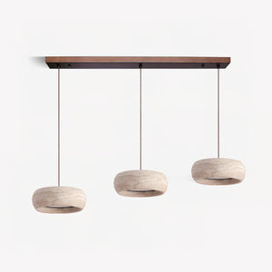Travertine Drum Pendant Light