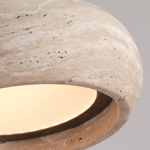 Travertine Drum Pendant Light