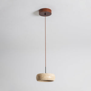 Travertine Drum Pendant Light