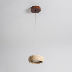 Travertine Drum Pendant Light