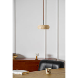 Travertine Drum Pendant Light