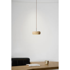 Travertine Drum Pendant Light