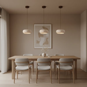 Travertine Drum Pendant Light