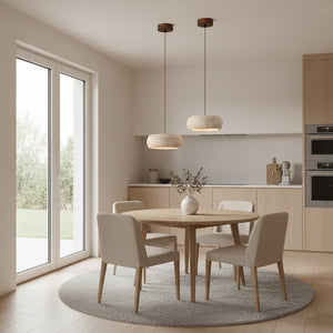 Travertine Drum Pendant Light