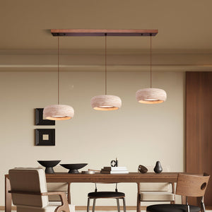 Travertine Drum Pendant Light