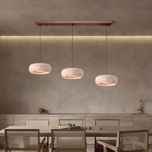 Travertine Drum Pendant Light