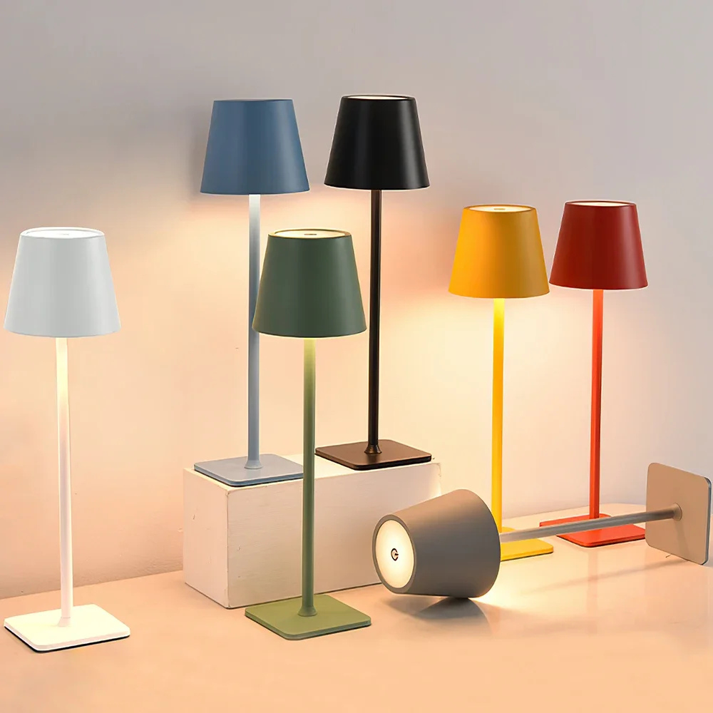 Modern Scandinavian Dimmable Table Lamp - Wireless Touch Control for Outdoor & Indoor Use Table Lamps