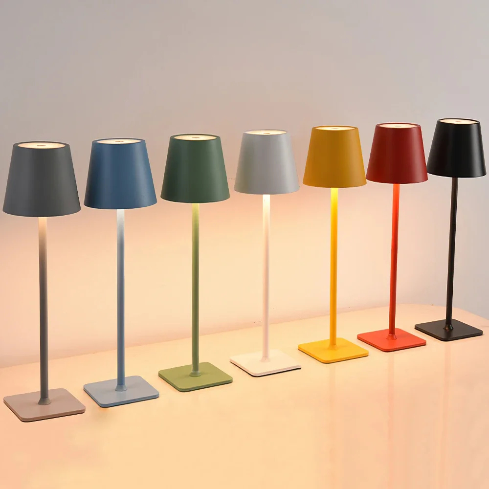Modern Scandinavian Dimmable Table Lamp - Wireless Touch Control for Outdoor & Indoor Use Table Lamps