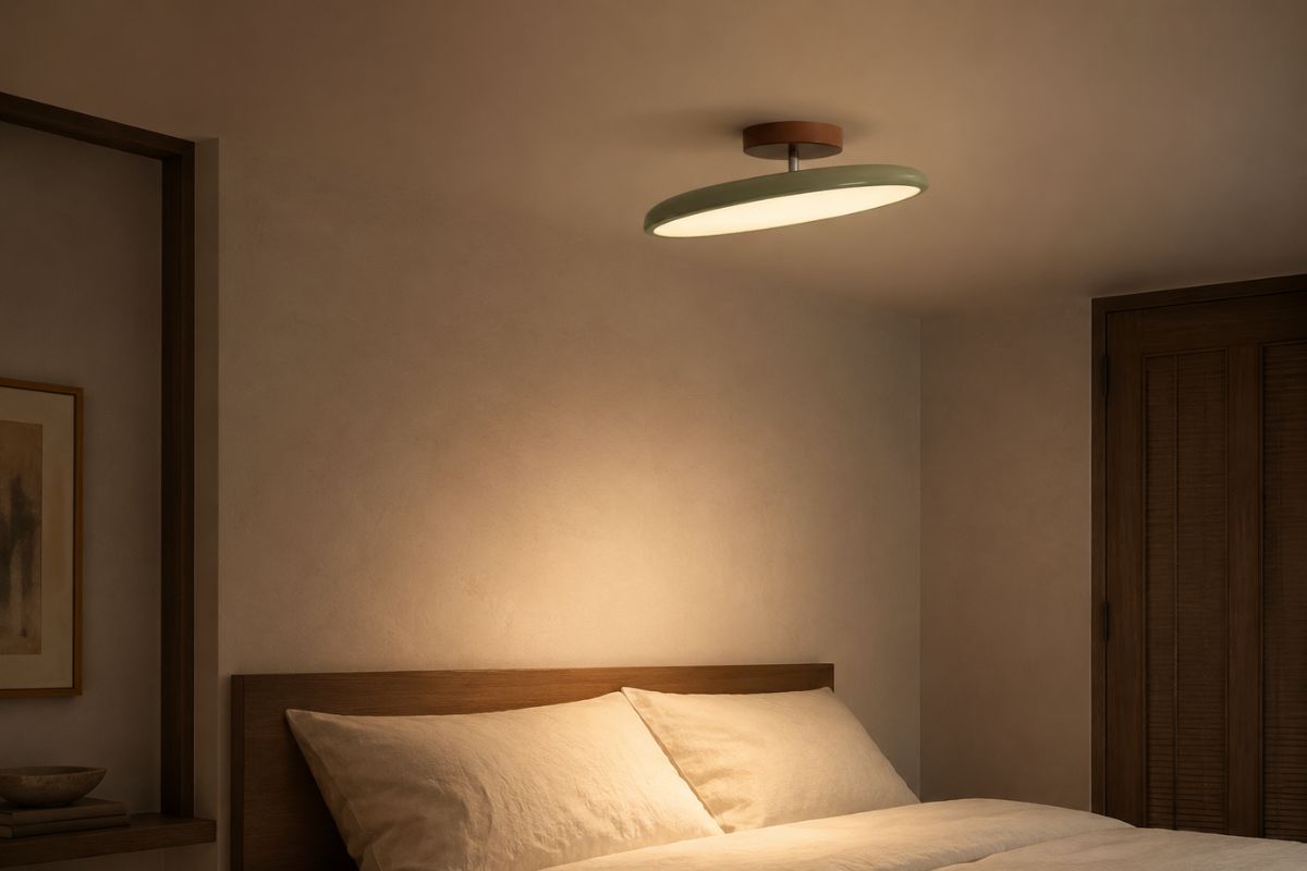 Above the bed