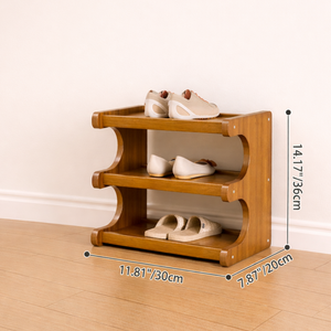 Scandinavian Bamboo Shoe Organizer - 2-6 Tier Shoe Rack Storage Cabinet Shoe Storage