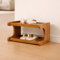 Scandinavian Bamboo Shoe Rack