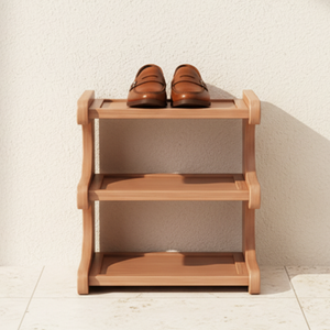 Bamboo Shoe Rack - Modern Minimalist Shoe Storage Organizer, 2-5 Tiers Shoe Storage