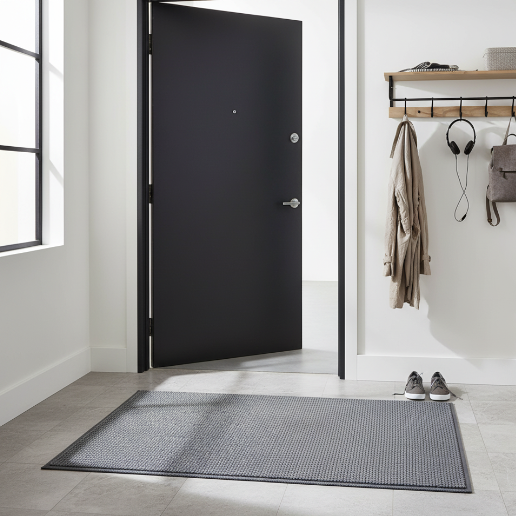 PureStep - Woven Kitchen Mat with Non-Slip Rubber Backing, Washable & Water Absorbent Floor Rug for Modern Home Decor Mats