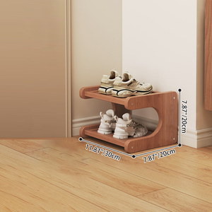 Bamboo Shoe Rack - Modern Minimalist Shoe Storage Organizer, 2-5 Tiers Shoe Storage