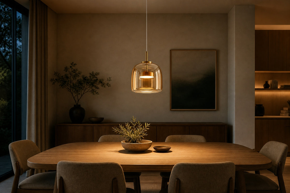 Over a dining table
