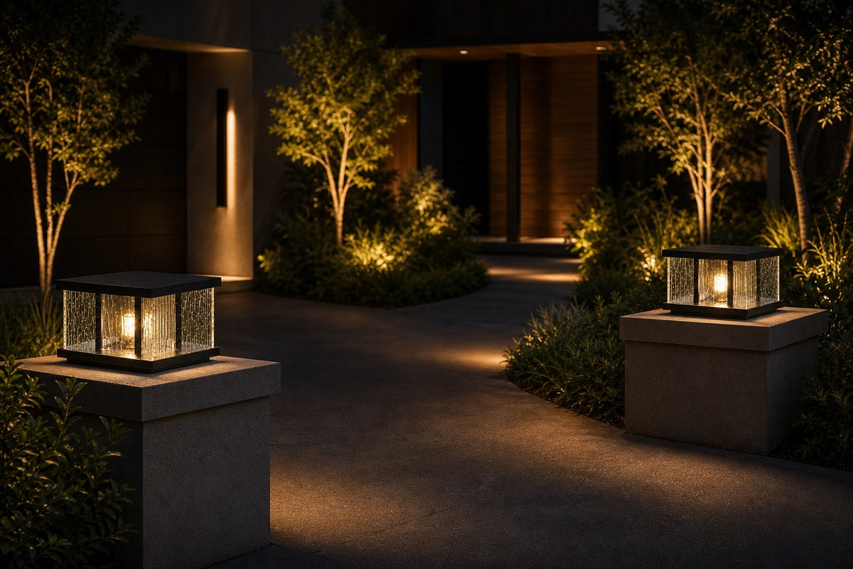 Along a driveway