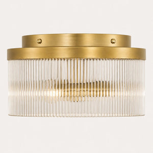 Vesper Ribbed Glass Flush Mount, 14 in