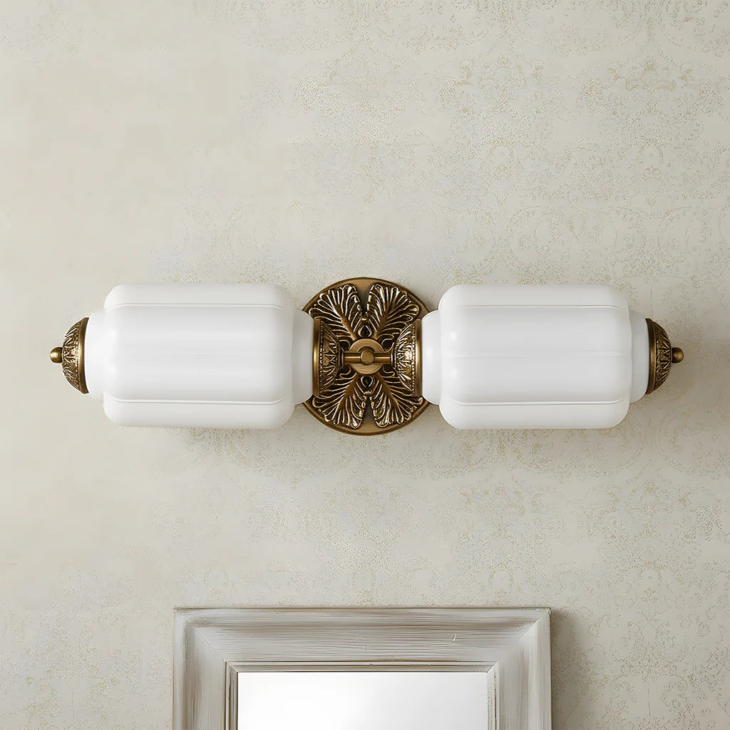 Eloise 2-Light Milk Glass Vanity Light