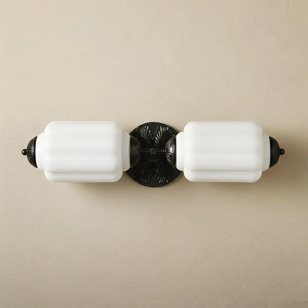 Eloise 2-Light Milk Glass Vanity Light