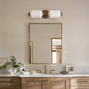 Eloise 2-Light Milk Glass Vanity Light