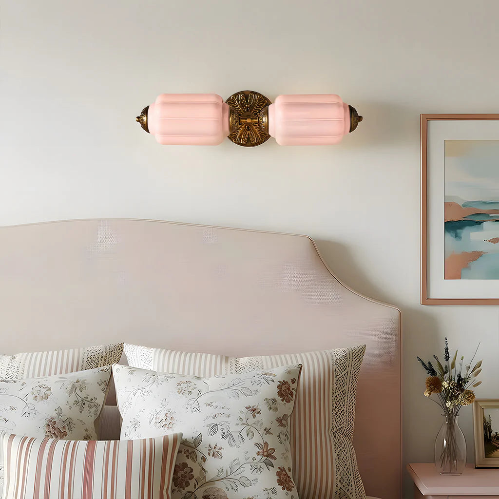 Eloise 2-Light Milk Glass Vanity Light