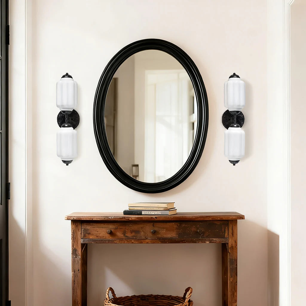 Eloise 2-Light Milk Glass Vanity Light