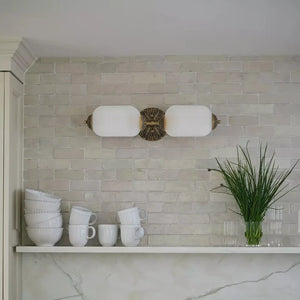 Eloise 2-Light Milk Glass Vanity Light
