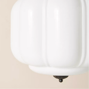 Lumi Vintage Milk Glass Eloise Pendant Light, 1-Light