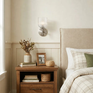 Vireo Ribbed Glass Wall Sconce, 1 to 3 Light