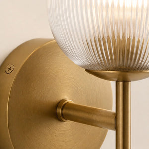 Vireo Ribbed Glass Wall Sconce, 1 to 3 Light