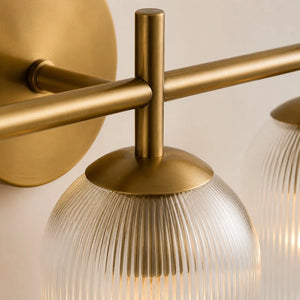 Vireo Ribbed Glass Wall Sconce, 1 to 3 Light