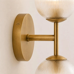 Vireo Ribbed Glass Wall Sconce, 1 to 3 Light