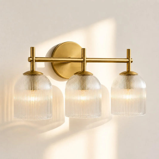 Vireo Ribbed Glass Wall Sconce, 1 to 3 Light