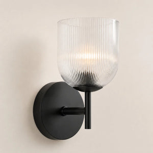 Vireo Ribbed Glass Wall Sconce, 1 to 3 Light