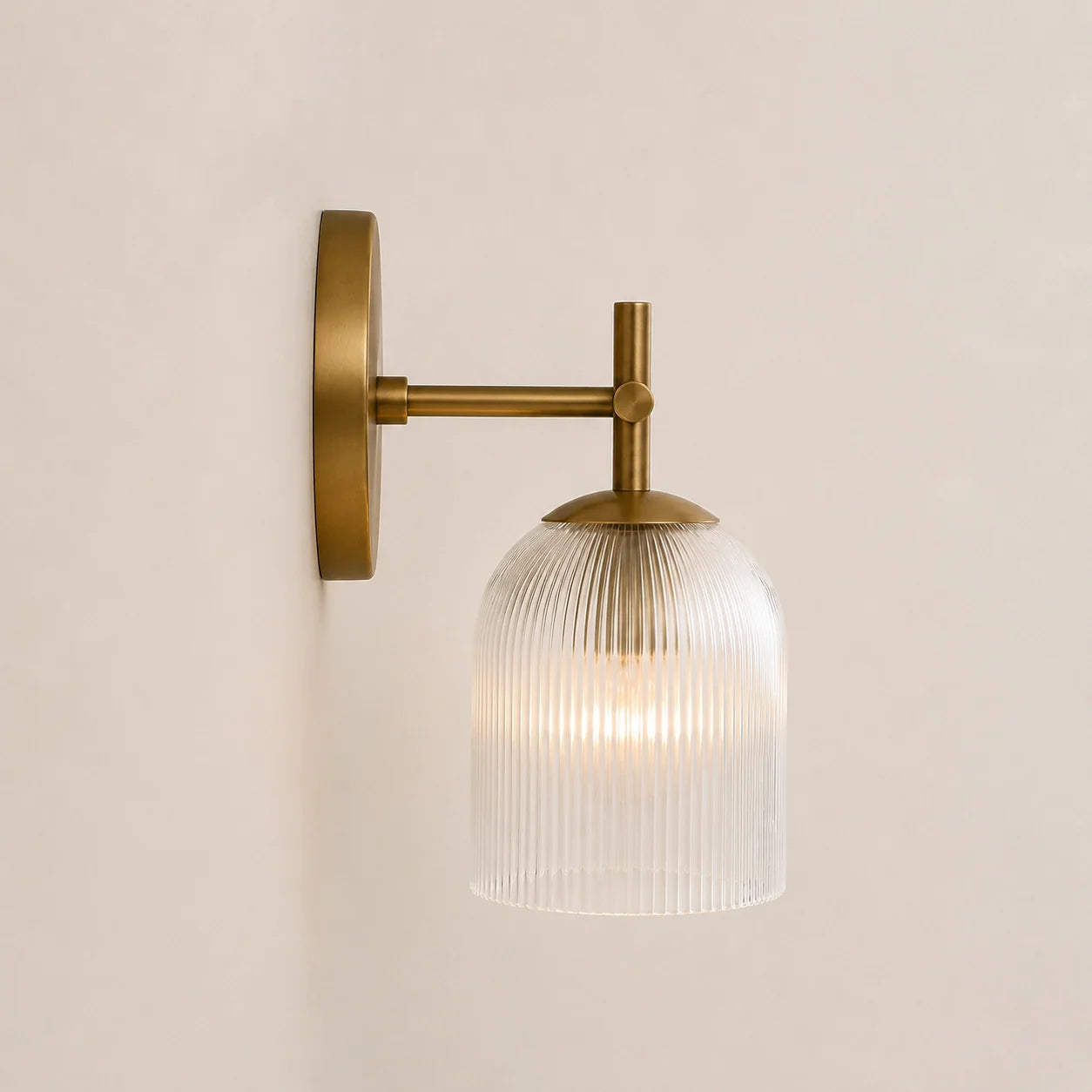 Vireo Ribbed Glass Wall Sconce, 1 to 3 Light
