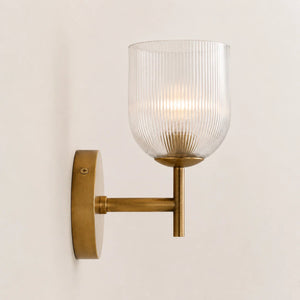 Vireo Ribbed Glass Wall Sconce, 1 to 3 Light