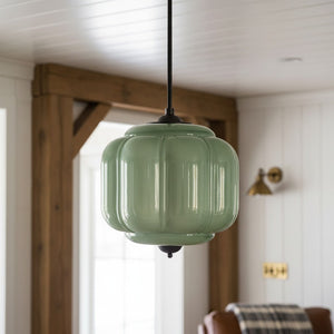 Lumi Vintage Milk Glass Eloise Pendant Light, 1-Light