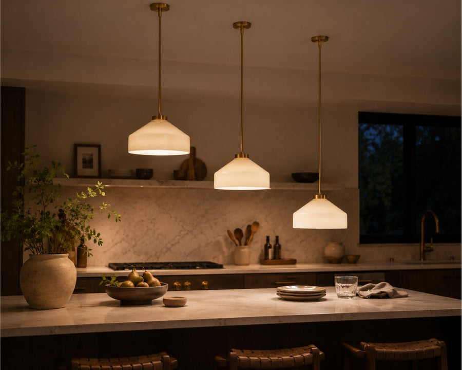 The pendant at different drop heights
