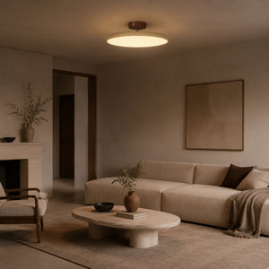 Drift Adjustable Ceiling Lamp — in-room scale, Cream