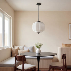 Lumi Vintage Milk Glass Eloise Pendant Light, 1-Light