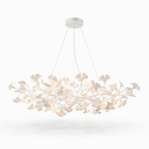 Horizon Bloom Gingko Chandelier — 23.6 in, white branches