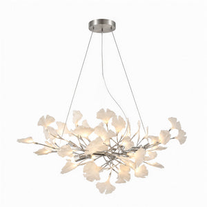 Horizon Bloom Gingko Chandelier — 31.5 in, nickel branches