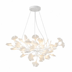 Horizon Bloom Gingko Chandelier — 31.5 in, white branches